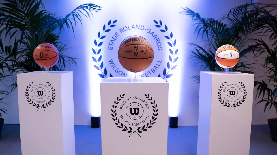 Exhibition of official NBA balls